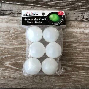 NWT  Glow in the Dark Pong Balls Package of 6 Balls  Awesome!